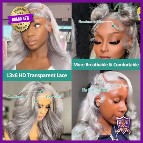 13x6 Lace Front Human Hair Wig Body Wave Glueless 200 Density 30 Inch